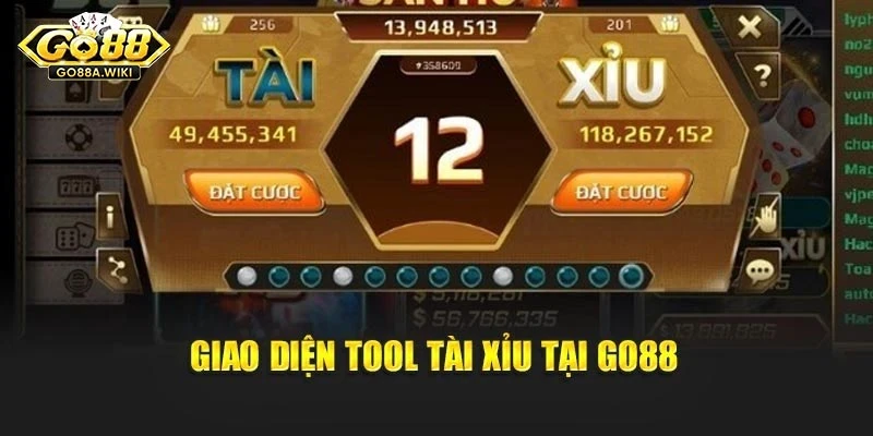Giao diện Tool tài xỉu tại Go88